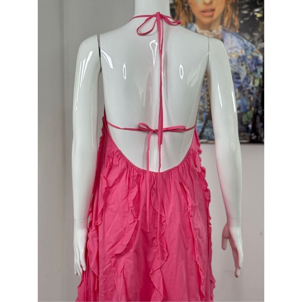 Staud Marika Ruffled Halter Gown Size M - Picture 12 of 15